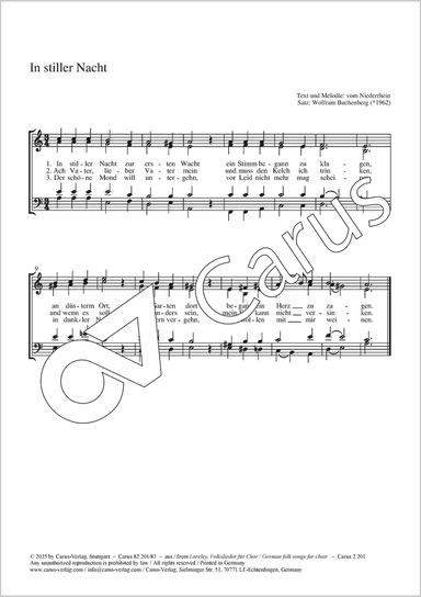 Buchenberg: In stiller Nacht SATB