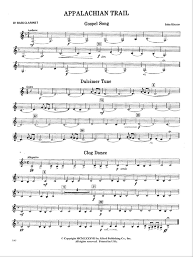 Appalachian Trail: B-flat Bass Clarinet