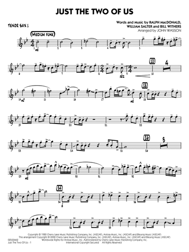 Just the Two of Us (arr. John Wasson) - Tenor Sax 1