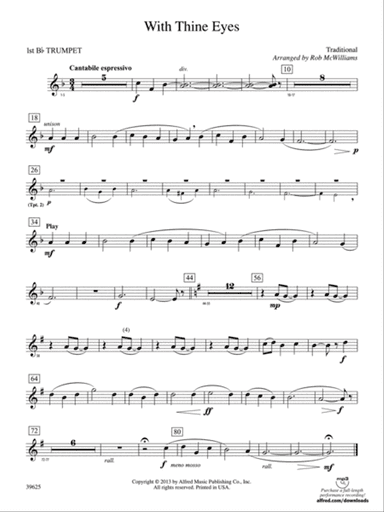 With Thine Eyes: 1st B-flat Trumpet