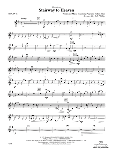 Stairway to Heaven, Theme from: 2nd Violin