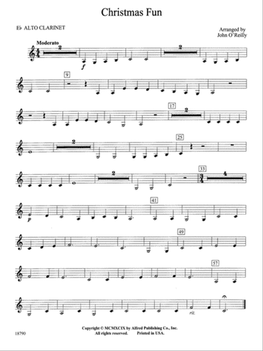 Christmas Fun: E-flat Alto Clarinet