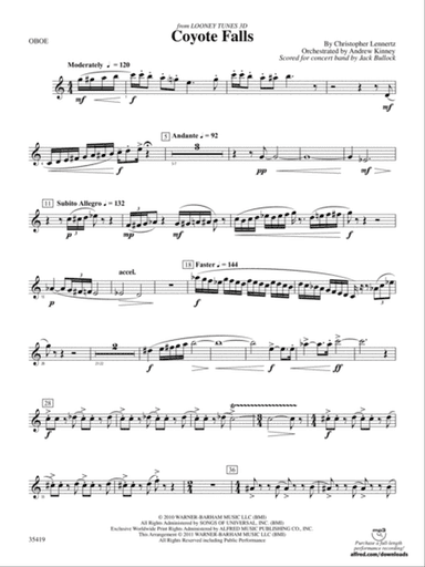 Coyote Falls (from Looney Tunes 3D): Oboe
