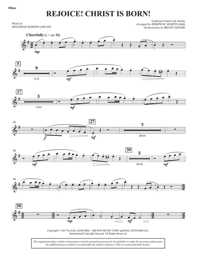 Rejoice! Christ Is Born! - Oboe