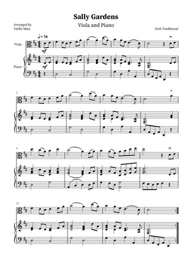 Sally Gardens - Viola and Piano