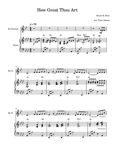 How Great Thou Art (Clarinet Solo and Piano)