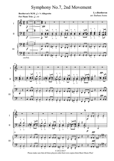 Beethoven's 7th Symphony, 2nd Movement