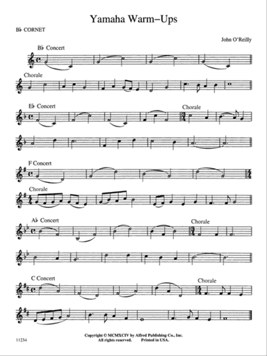 Yamaha Warm-Ups: 1st B-flat Cornet