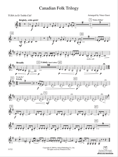 Canadian Folk Trilogy: (wp) E-flat Tuba T.C.