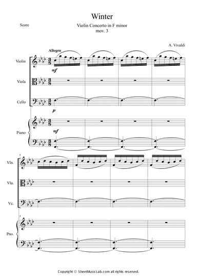 The Four Seasons: Winter 3rd Movement