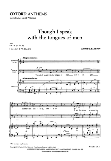 Though I speak with the tongues of men