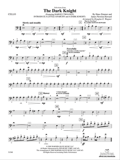 The Dark Knight, Selections from: Cello