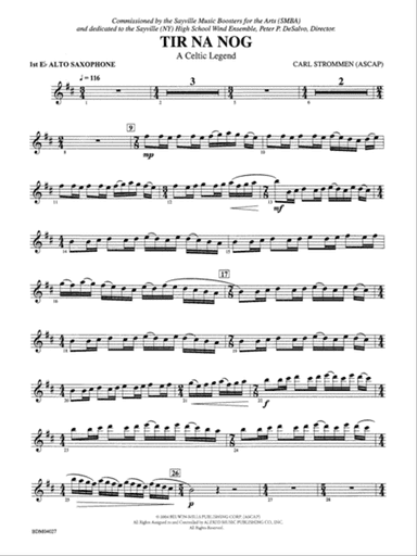 Tir Na Nog (A Celtic Legend): E-flat Alto Saxophone