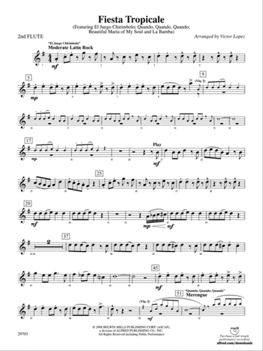 Fiesta Tropicale: 2nd Flute