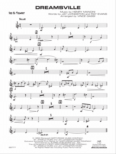 Dreamsville: 3rd B-flat Trumpet