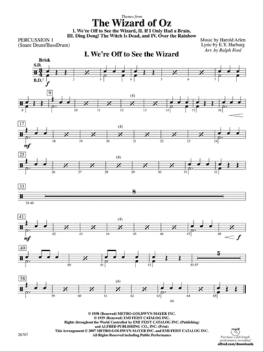 The Wizard of Oz: 1st Percussion