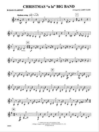Christmas a la Big Band: B-flat Bass Clarinet