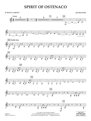 Spirit Of Ostenaco - Bb Bass Clarinet