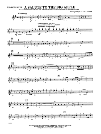 A Salute to the Big Apple: 2nd B-flat Trumpet