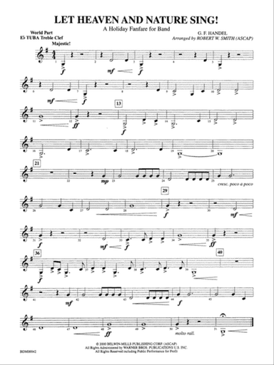 Let Heaven and Nature Sing!: WP E-flat Tuba T.C.