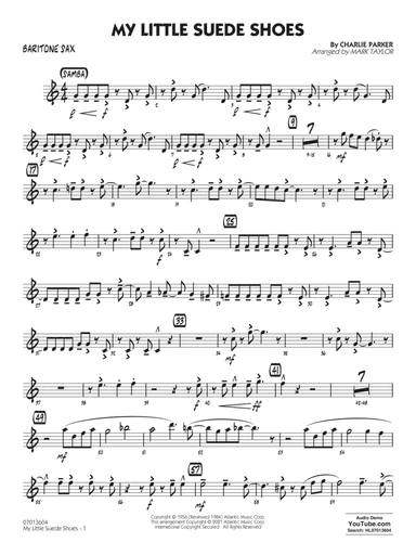 My Little Suede Shoes (arr. Mark Taylor) - Baritone Sax