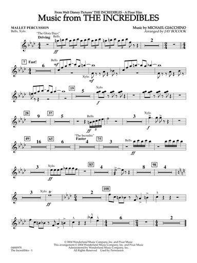 Music from The Incredibles (arr. Jay Bocook) - Mallet Percussion