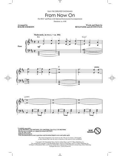 From Now On (from The Greatest Showman) (arr. Roger Emerson)