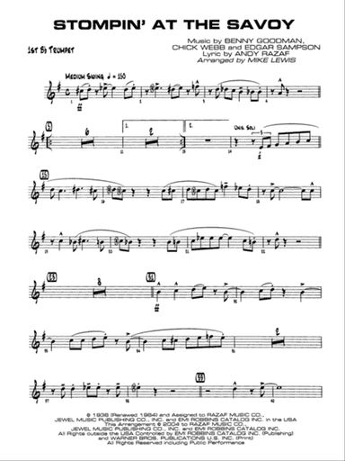 Stompin' at the Savoy: 1st B-flat Trumpet