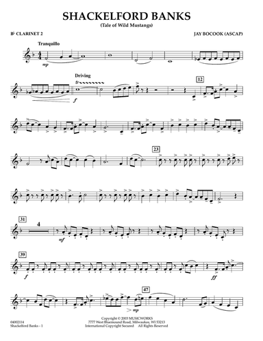 Shackelford Banks - Bb Clarinet 2