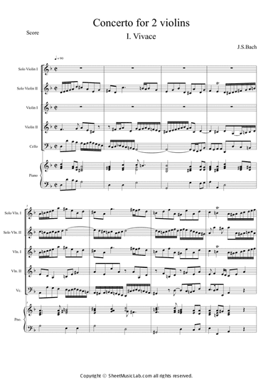 Concerto for 2 Violins 1st mov