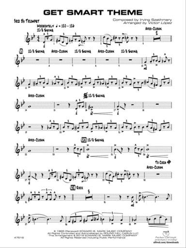Get Smart Theme: 3rd B-flat Trumpet
