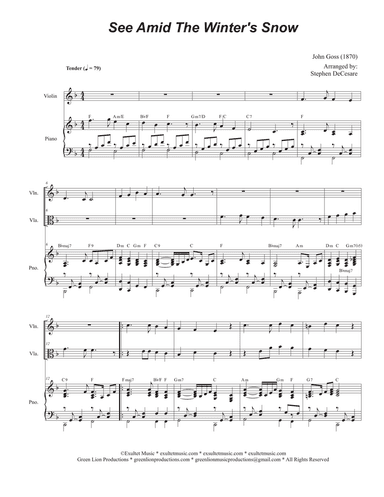 See Amid The Winter's Snow (Duet for Violin and Viola)