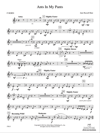 Ants in My Pants: 1st F Horn