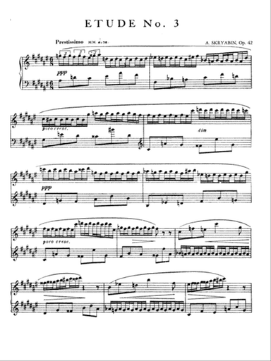 Scriabin: Eight Etudes, Op. 42
