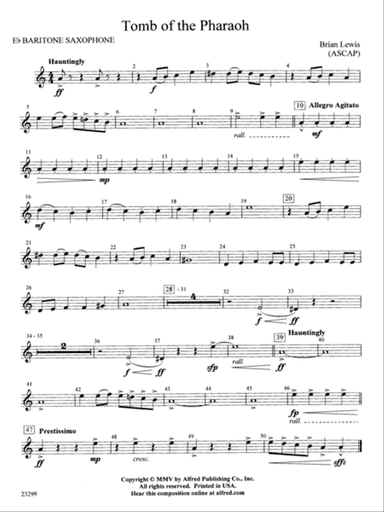 Tomb of the Pharaoh: E-flat Baritone Saxophone