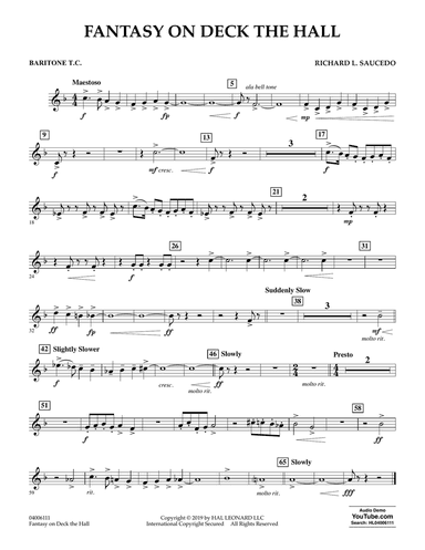 Fantasy on Deck The Hall - Baritone T.C.