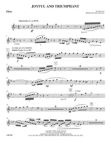 Joyful and Triumphant - Oboe
