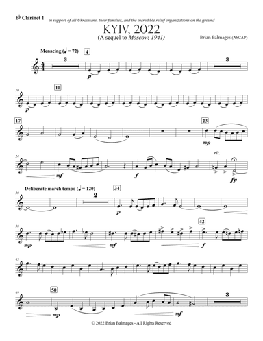 Kyiv, 2022: 1st B-flat Clarinet