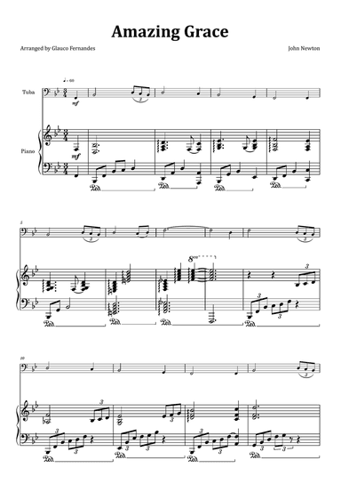 Amazing Grace - Tuba & Piano