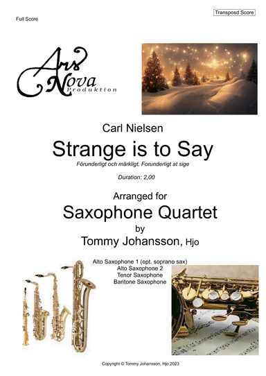 Strange is to Say
