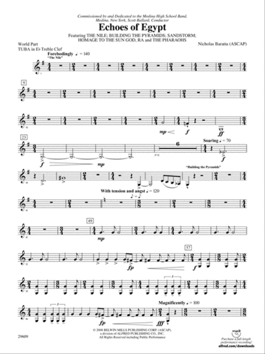 Echoes of Egypt: (wp) E-flat Tuba T.C.