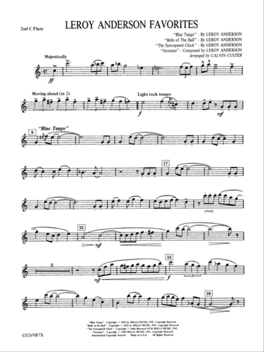 Leroy Anderson Favorites: 2nd Flute