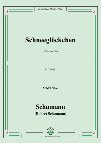 Schumann-Schneeglockchen,Op.96 No.2,in G Major