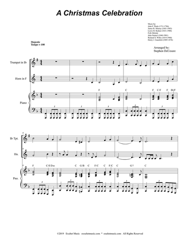 A Christmas Celebration (Duet for Bb-Trumpet and French Horn)