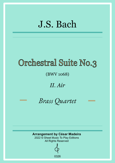 Air on G String - Brass Quartet (Full Score and Parts)