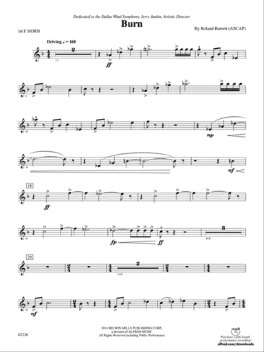Burn: 1st F Horn