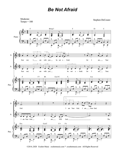 Be Not Afraid (Duet for Soprano and Alto Solo)