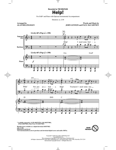 Help! (arr. Alan Billingsley)