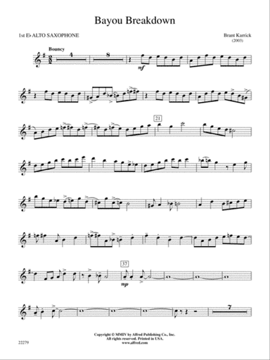Bayou Breakdown: E-flat Alto Saxophone