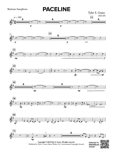 Paceline: E-flat Baritone Saxophone